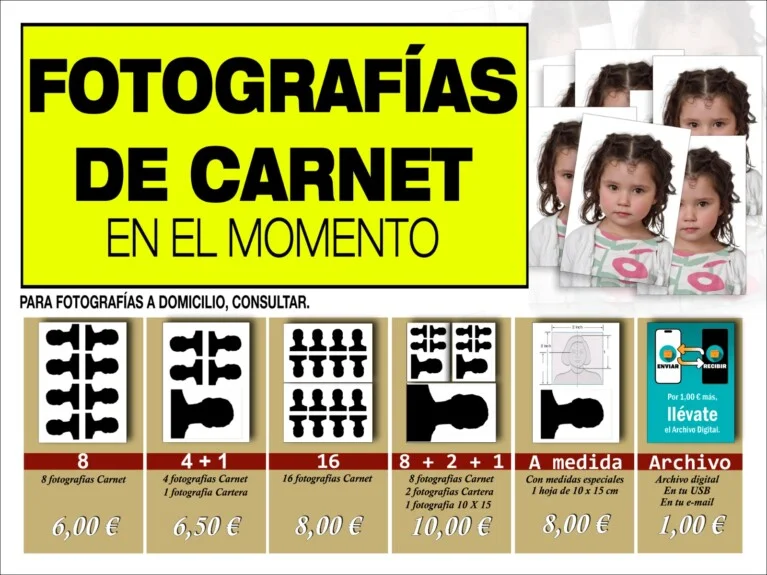 Fotografía de carnet Oviedo